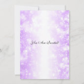 Paarse Elke Leeftijd Verjaardagsfeest Shimmer Ligh Kaart (Achterkant)