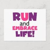 Paarse Embrace Life Roze Briefkaart (Voorkant)