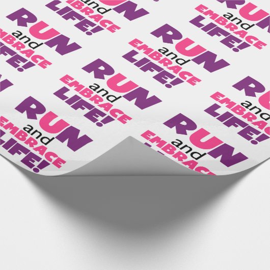 Paarse Embrace Life Roze Cadeaupapier (Hoek)