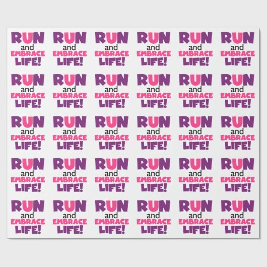Paarse Embrace Life Roze Cadeaupapier (Vlak)