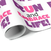 Paarse Embrace Life Roze Cadeaupapier (Rol Hoek)