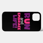 Paarse Embrace Life Roze Case-Mate iPhone Case (Achterkant (horizontaal))