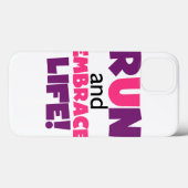 Paarse Embrace Life Roze Case-Mate iPhone Case (Achterkant (horizontaal))