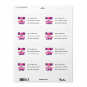 Paarse Embrace Life Roze Etiket (Full Sheet)