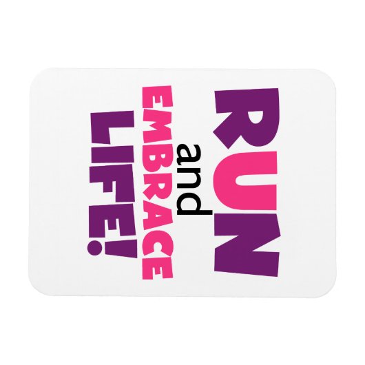 Paarse Embrace Life Roze Magneet (Horizontaal)