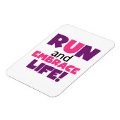 Paarse Embrace Life Roze Magneet (Linkerzijde)