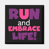 Paarse Embrace Life Roze Magneet (Voorkant)