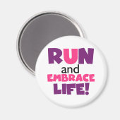 Paarse Embrace Life Roze Magneet (Voorkant / Achterkant)