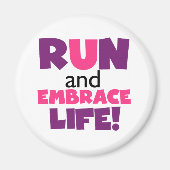 Paarse Embrace Life Roze Magneet (Voorkant)