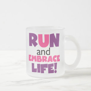 Paarse Embrace Life Roze Matglas Koffiemok