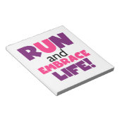 Paarse Embrace Life Roze Notitieblok (Schuin)