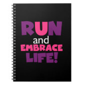 Paarse Embrace Life Roze Notitieboek (Voorkant)