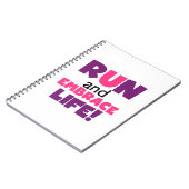 Paarse Embrace Life Roze Notitieboek (Linkerzijde)
