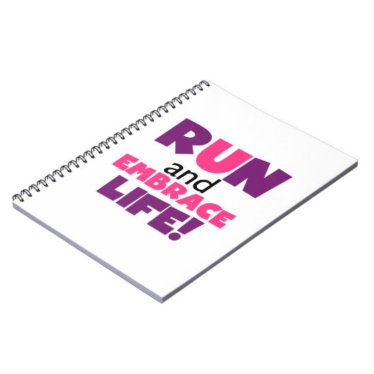 Paarse Embrace Life Roze Notitieboek (Linkerzijde)