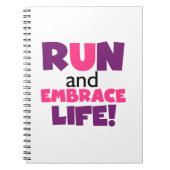 Paarse Embrace Life Roze Notitieboek (Voorkant)