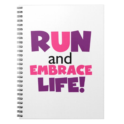 Paarse Embrace Life Roze Notitieboek (Voorkant)