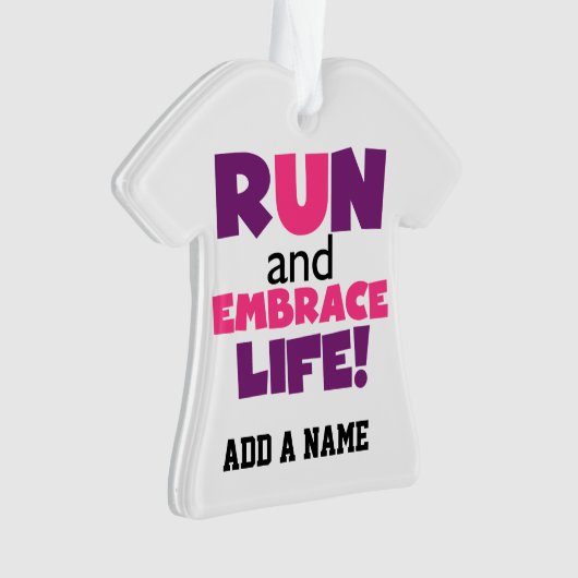 Paarse Embrace Life Roze Ornament (voorkant)