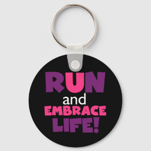 Paarse Embrace Life Roze Sleutelhanger
