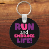 Paarse Embrace Life Roze Sleutelhanger (Voorkant)