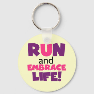 Paarse Embrace Life Roze Sleutelhanger