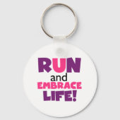 Paarse Embrace Life Roze Sleutelhanger (Voorkant)