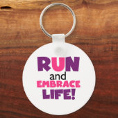 Paarse Embrace Life Roze Sleutelhanger (Voorkant)