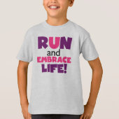 Paarse Embrace Life Roze T-shirt (Voorkant)