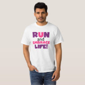 Paarse Embrace Life Roze T-shirt (Voorkant volledig)