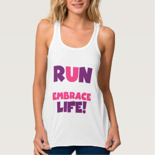 Paarse Embrace Life Roze Tanktop