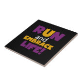 Paarse Embrace Life Roze Tegeltje (Zijkant)