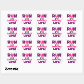 Paarse Embrace Life Roze Vierkante Sticker (Vel)