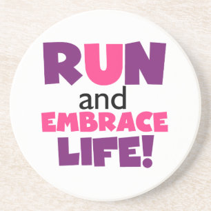 Paarse Embrace Life Roze Zandsteen Onderzetter