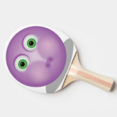 Paarse Emoji - Funny Face Tafeltennisbatje (Zijkant)