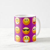 paarse emojis koffiemok (Voorkant rechts)