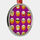 paarse emojis metalen ornament (Rechts)