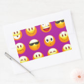 paarse emojis rechthoekige sticker (Envelop)