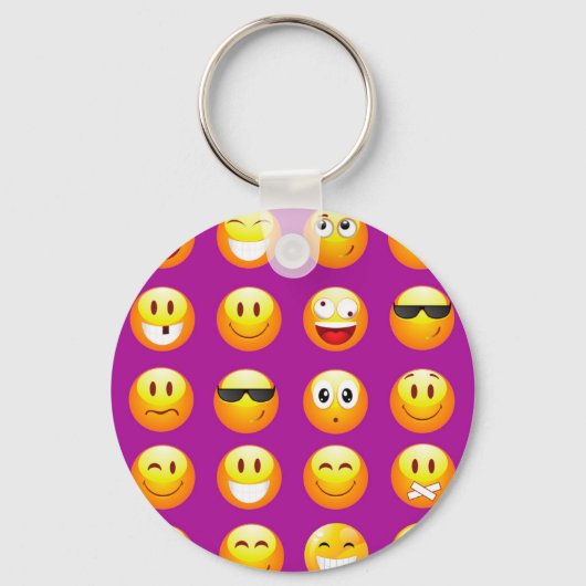 paarse emojis sleutelhanger (Voorkant)