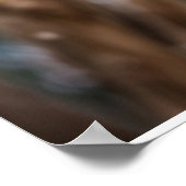 Paarse EMU in de sneeuw Poster (Hoek)