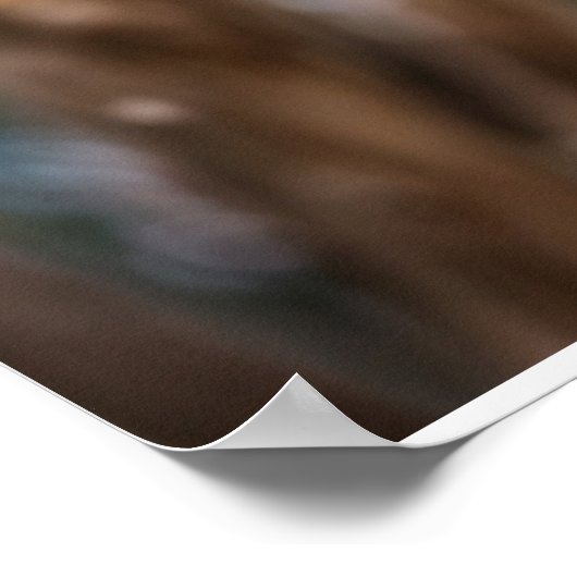 Paarse EMU in de sneeuw Poster (Hoek)