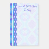 Paarse en Aqua Geschilderde Diamanten Post-it® Notes (Voorkant)
