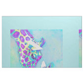 Paarse en Aqua-Giraffes- groot Stof (Fat Quarter)