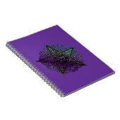 Paarse en aqua-intricate pentakel notitieboek (Rechterzijde)