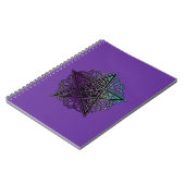 Paarse en aqua-intricate pentakel notitieboek (Linkerzijde)