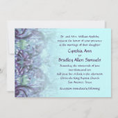 Paarse en Aqua Mint Tapestry Invitation Kaart (Achterkant)