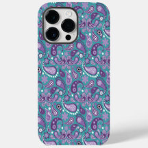 PAARSE EN AQUA PAISLEY PATRONEN