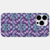 PAARSE EN AQUA PAISLEY PATTERNS Case-Mate iPhone CASE (Achterkant (horizontaal))