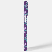 PAARSE EN AQUA PAISLEY PATTERNS Case-Mate iPhone CASE (Achterkant / Rechts)