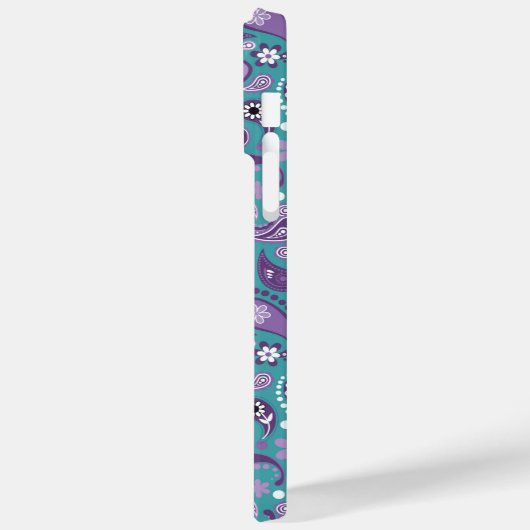 PAARSE EN AQUA PAISLEY PATTERNS Case-Mate iPhone CASE (Achterkant / Links)