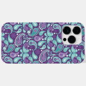 PAARSE EN AQUA PAISLEY PATTERNS Case-Mate iPhone CASE (Achterkant (horizontaal))