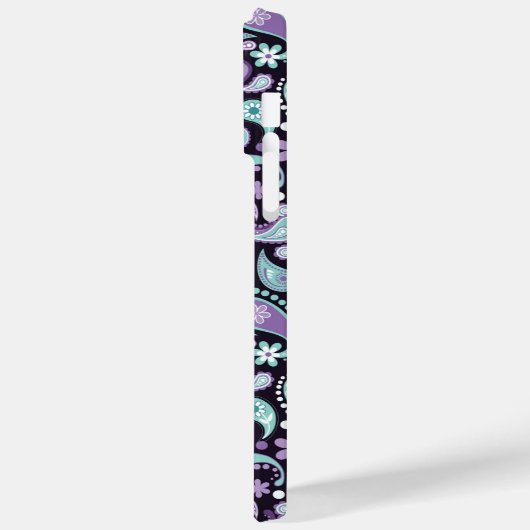 PAARSE EN AQUA PAISLEY PATTERNS Case-Mate iPhone CASE (Achterkant / Links)